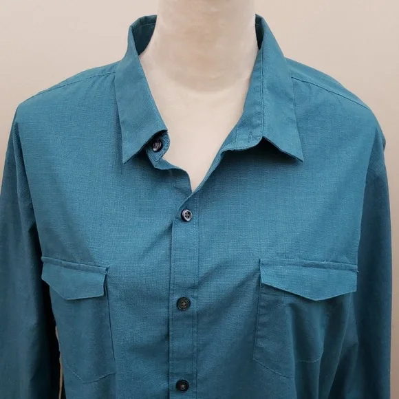 Van Heusen | Shirts | Van Heusen Studio Green Check Long Sleeve Slim Fit  Buttondown Mens Shirt Xl | Poshmark